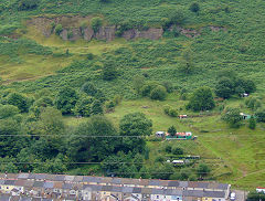 
Maes Mawr Quarry tramway and incline, Cwm, July 2009