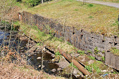 Bridge foundations at Marine Colliery, Cwm, April 2011