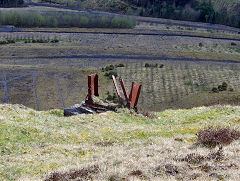 Top of ropeway to tip, Marine Colliery, Cwm, April 2009
