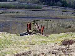 
Top of ropeway to tip, Marine Colliery, Cwm, April 2009