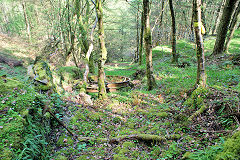 
New Penyfan Colliery  incline from brakehouse, Cwm, April 2011