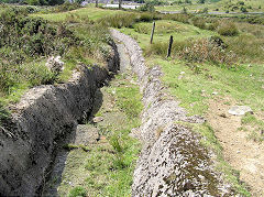 Ty Llwyn reservoirs spillway, Ebbw Vale, August 2010