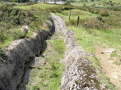 
Ty Llwyn reservoirs spillway, Ebbw Vale,  August 2010