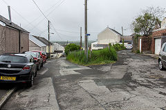 Course of the Clydach Railroad through Beaufort, May 2019