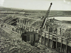 
Blaen-y-Cwm Reservoir expansion, Beaufort, c1922, photo courtesy of 'The Works' Archive and Karl Jones