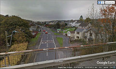 
The Rassa (Trefil) Railroad at Carmeltown,  © Photo courtesy of 'Google Earth'