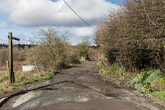 
Viaduct Level tramroad at the end of Wesleyan Place, March 2019