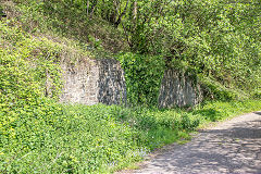 Adams Quarry loading bank, Brynawel, May 2014