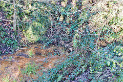 Cincoed Lower level drainage channel, Cwm Philkins, Blackwood, January 2020