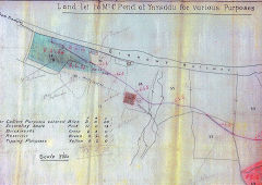 Ynysddu Brickworks land leased to C Pond, 1905