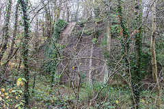 Nine Mile Point Colliery branch bridge over the River Sirhowy, November 2015