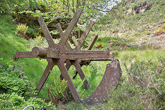 Nine Mile Point Colliery quarry winding drum, May 2014