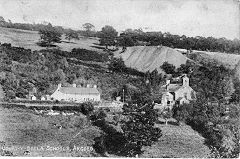 Penderi (1843) Colliery tips, school and Colliers Row, probably taken about 1880