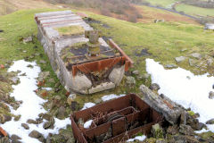
Bedwellty Pits Colliery aerial ropeway bottom station, December 2010
