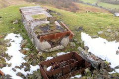 
Bedwellty Pits Colliery aerial ropeway bottom station, December 2010