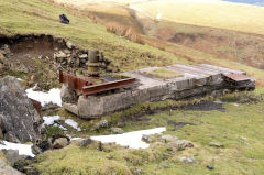 
Bedwellty Pits Colliery aerial ropeway bottom station, December 2010