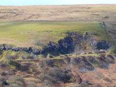 
A panorama of the Bedwellty Quarry and levels, March 2014