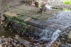 
The Ironworks weir on the River Sirhowy made in a castiron frame, June 2019