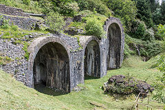 
The charging arches and the furnace base, Sirhowy Ironworks, June 2019