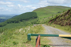 
Looking down towards Talybont from Penrhiwcalc, the Brinore Tramroad is off to the left of this photo, June 2009