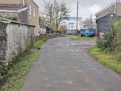 The Rhymney Tramroad at Nant-y-bwch looking towards Rhymney, October 2023