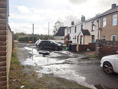 The Rhymney Tramroad at Tafarnau-bach looking towards Rhymney, October 2023