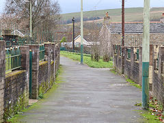 The Rhymney Tramroad approaches the housing at Rhymney, November 2023