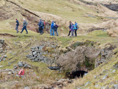 
The Eastern culvert under the Trefil Tramroad around Cwm Milgatw, April 2013