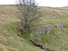 The Western culvert under the Trefil Tramroad around Cwm Milgatw, April 2013