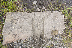 Trefil Railway, stone sleeper left over from the tramroad, June 2014