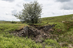 The Western culvert under the Trefil Tramroad around Cwm Milgatw, June 2019