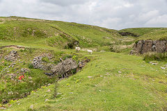 
The Eastern side of the Trefil Tramroad around Cwm Milgatw, June 2014