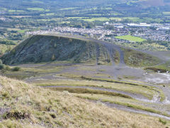 
Lower tip at ST 1778 8961 as seen from the middle tip, Bedwas Colliery, October 2012