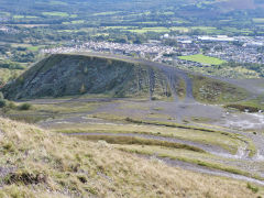 
Lower tip at ST 1778 8961 as seen from the middle tip, Bedwas Colliery, October 2012