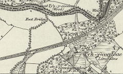 Rudry Ironworks, 1875, © Crown Copyright reserved