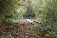 
The end of the Machen Quarry branch looking East from the buffers, October 2010