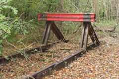 
The end of the Machen Quarry branch, the buffers at Machen, October 2010