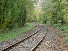 
B&MR looking West towards the buffers, December 2012