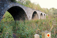 
Machen B&MR viaduct across River Rhymney, October 2010