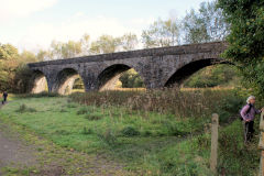 
Machen B&MR viaduct across River Rhymney, October 2010