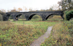 
Machen B&MR viaduct across River Rhymney, October 2010