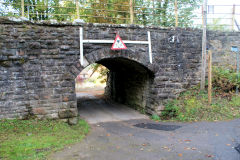 A 7' 3 high stone-built bridge under the BMR provided the access to Bovil Farm, Sun Vein Level and other properties. No double-decker buses in those days. Duck! Machen, October 2010