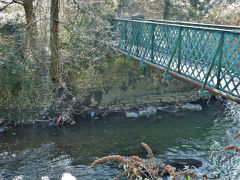 Chatham tramway river bridge abutments, Machen, February 2013