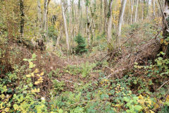 
Route of Cefn Coed Pwll Du Colliery tramway, Machen, October 2010