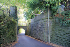 Dranllwyd Lane middle and lower bridges, Machen, October 2010