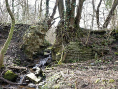 
Machen Forge stonework at Western boundary, 2012