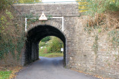 
Penllwyn Lane lower line bridge, B&MR, Machen, October 2010