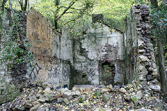 
Cwm Leyshon leadmines building, Draethen, November 2010