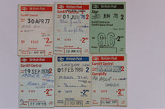 
Season tickets from Aber to Cardiff, from 1977 to 1980