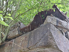 
The parapet of the BMR bridge, Aberbargoed, June 2023